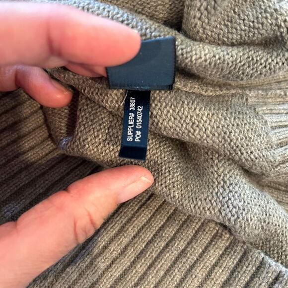 Polo Ralph Lauren Quarter Zip Cotton Sweater Gray and Navy Size Medium - Picture 11 of 11